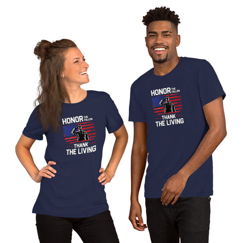 Honor The Fallen Thank The Living Memorial Day Unisex t-shirt - Mainstream Freedom